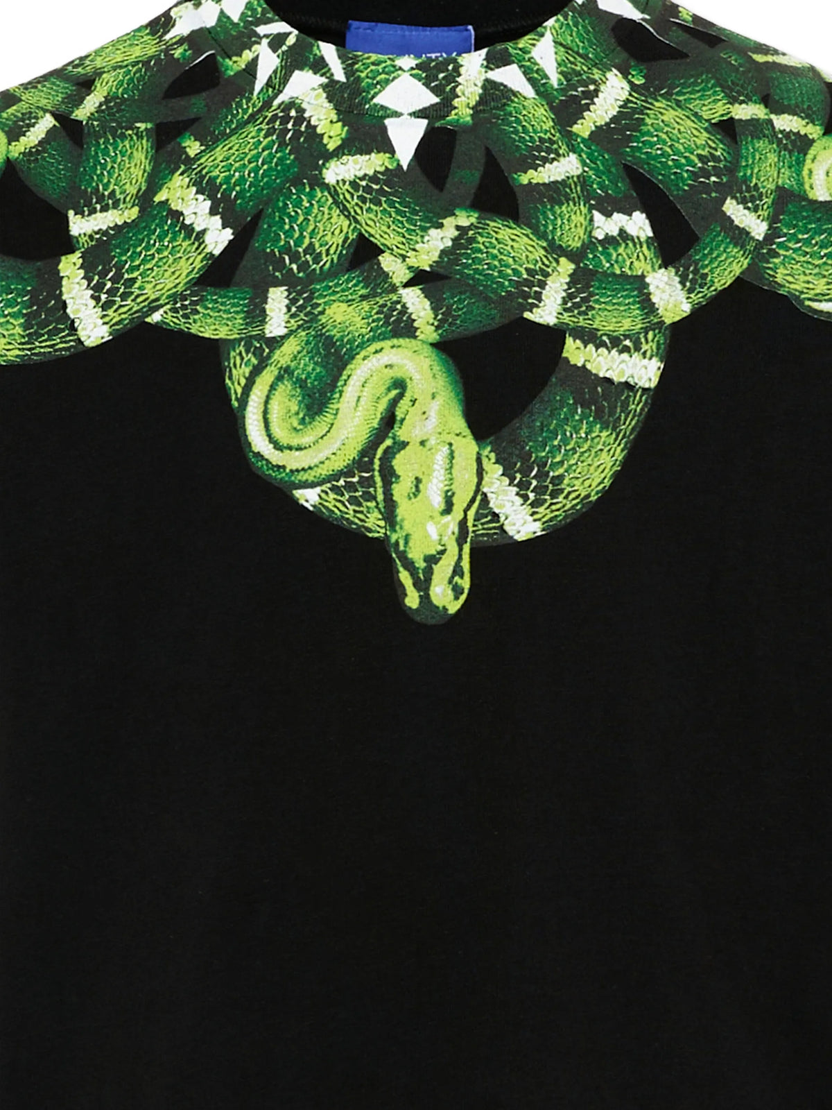 MARCELO BURLON T-SHIRT MEZZA MANICA COUNTY OF MILAN NERO SERPENTE VERDE