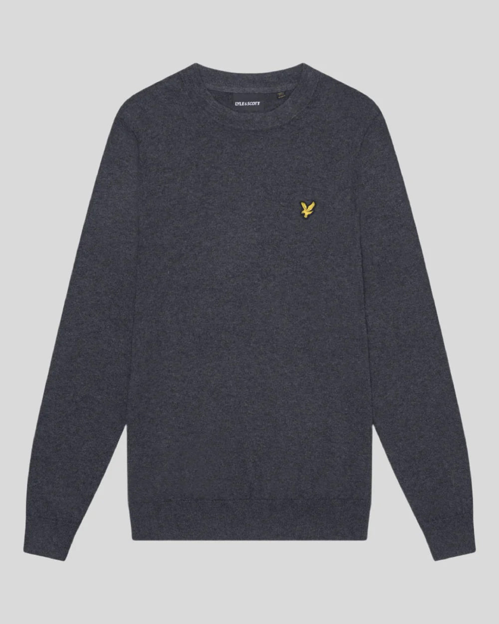 MAGLIONE GIROCOLLO IN MISTO LANA D'AGNELLO LYLE & SCOTT GRIGIO SCURO