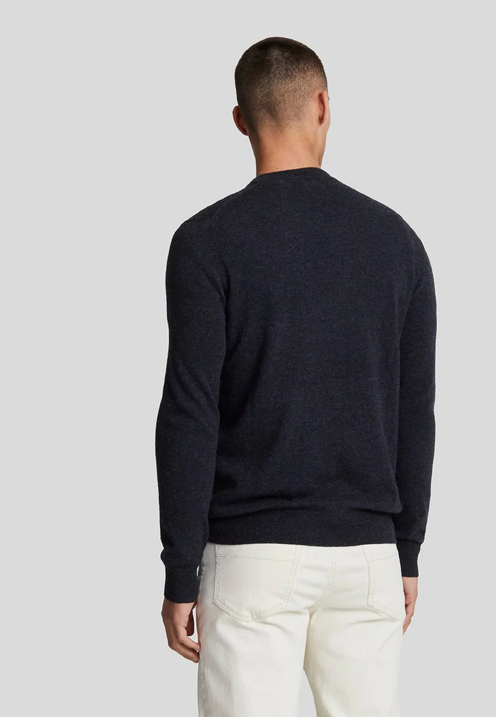 MAGLIONE GIROCOLLO IN MISTO LANA D'AGNELLO LYLE & SCOTT BLU
