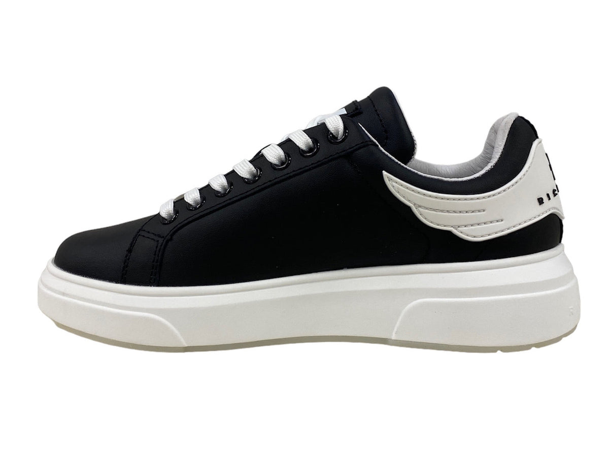 RICHMOND SCARPE SNEAKERS UOMO IN PELLE LOGO JOHN RICHMOND NERO