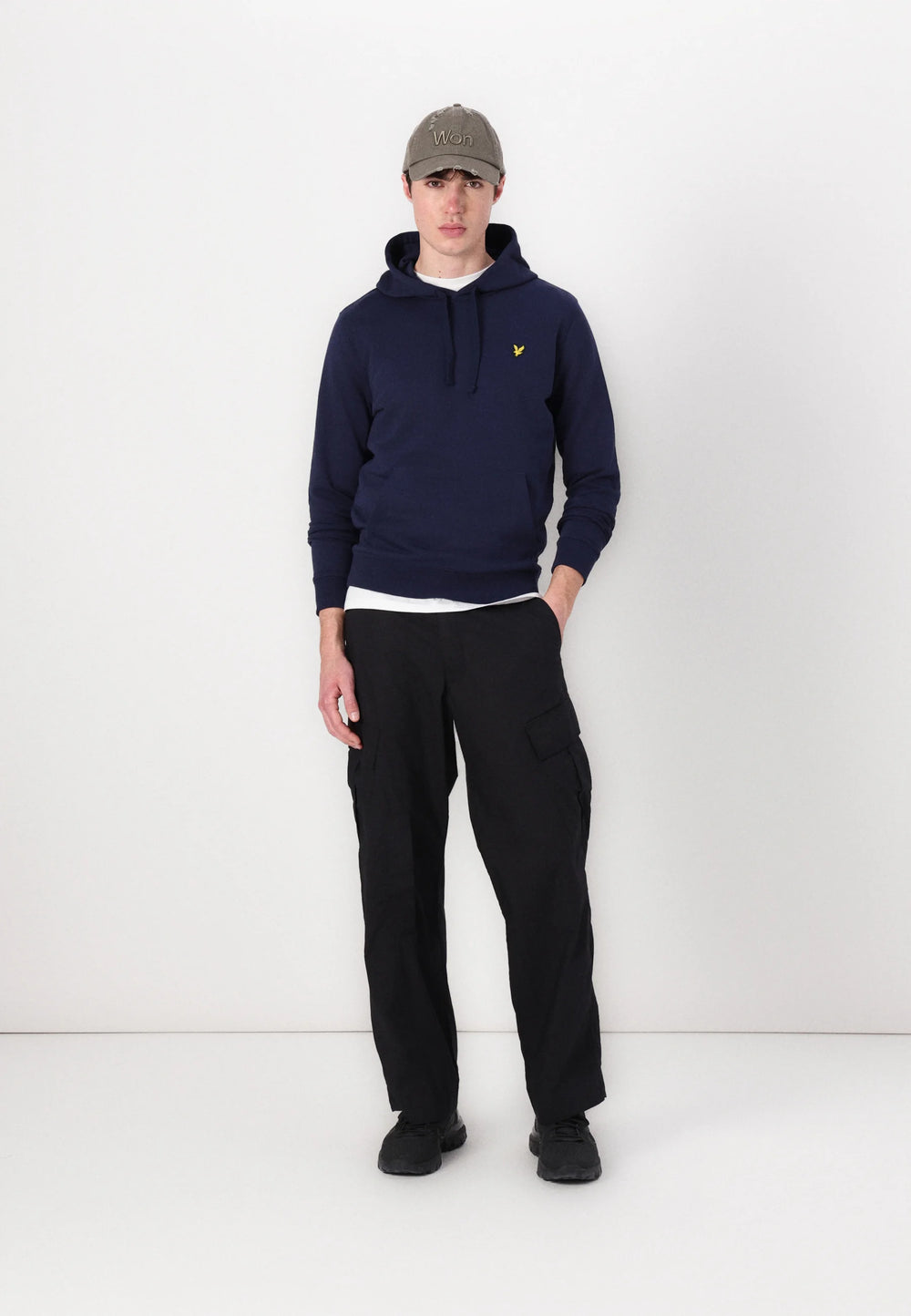 FELPA LYLE & SCOTT CON CAPPUCCIO UNICA TINTA