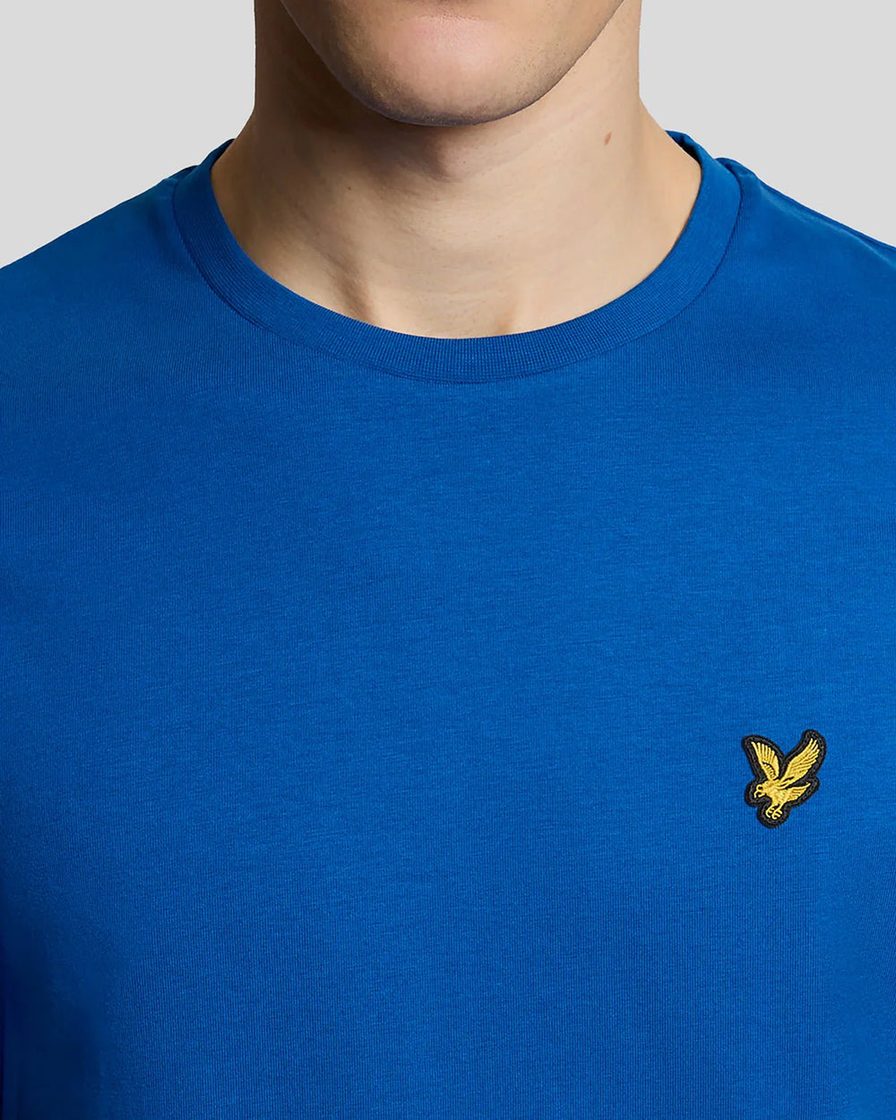 T-SHIRT LYLE & SCOTT MEZZA MANICA GIROCOLLO COTONE BASIC BLU LUCID