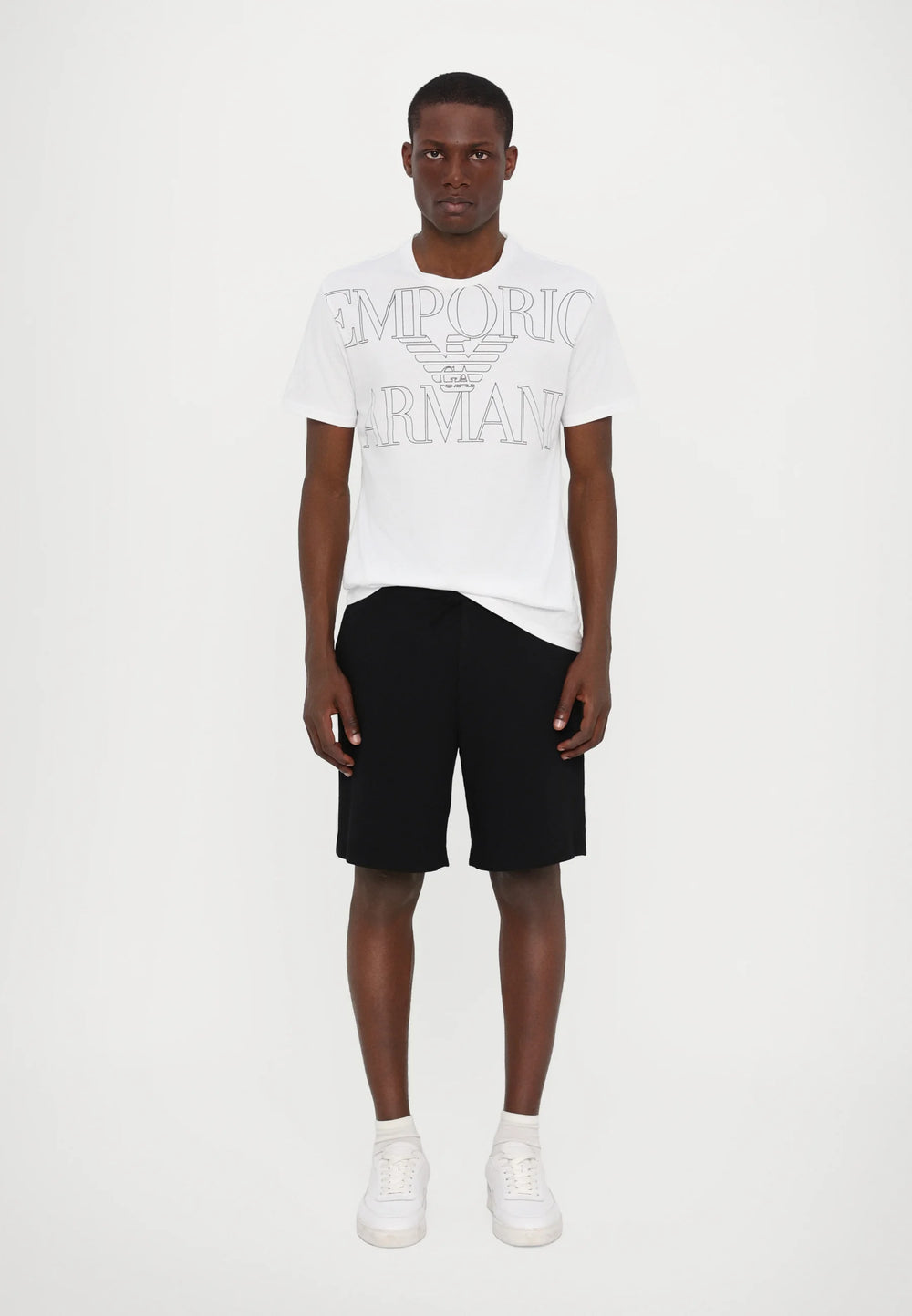 T-SHIRT EA7 UOMO MEZZA MANICA EM000574 AF12326 BIANCO 2