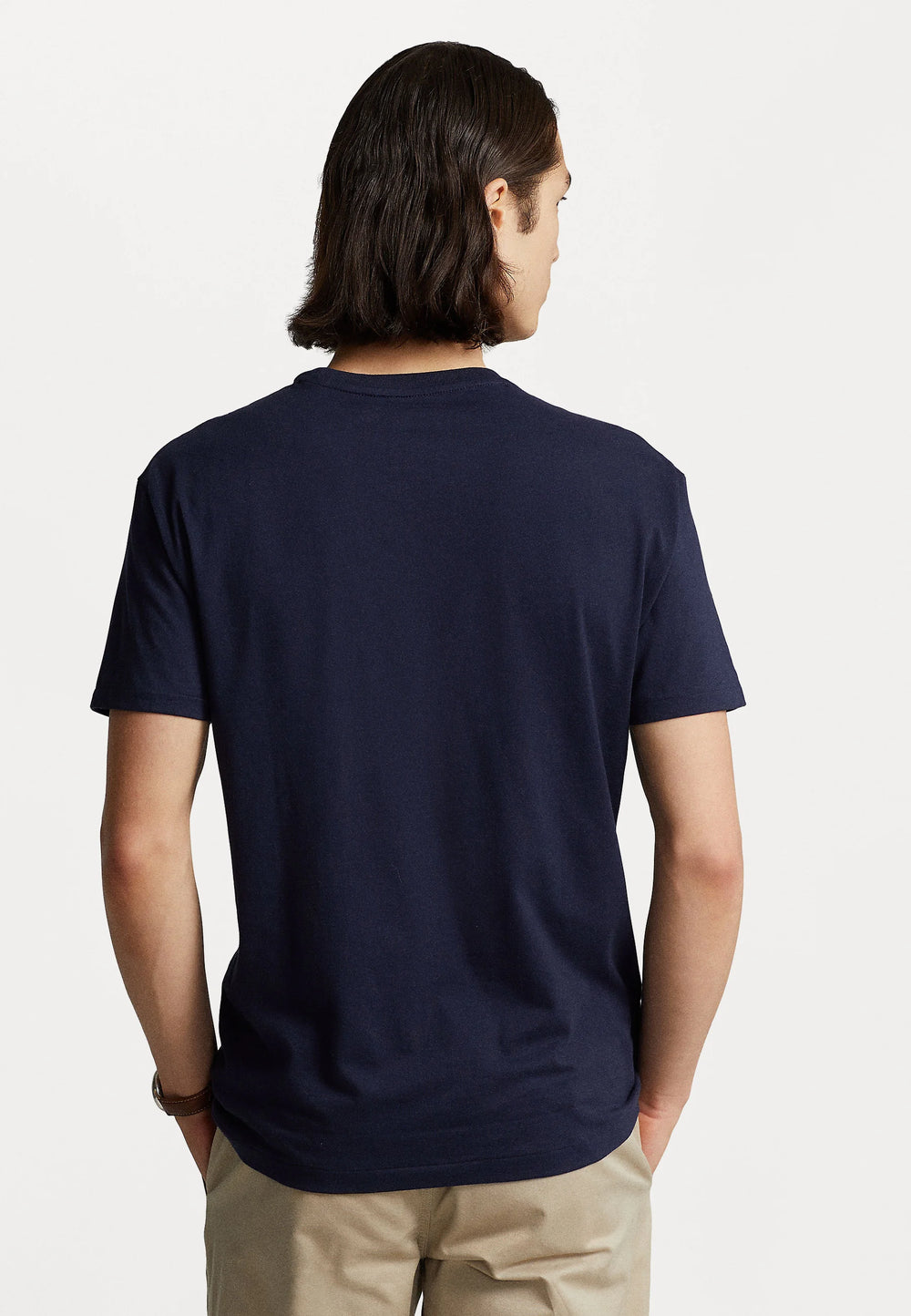 T-SHIRT RALPH LAUREN MAGLIETTA IN JERSEY CUSTOM SLIM FIT BLU