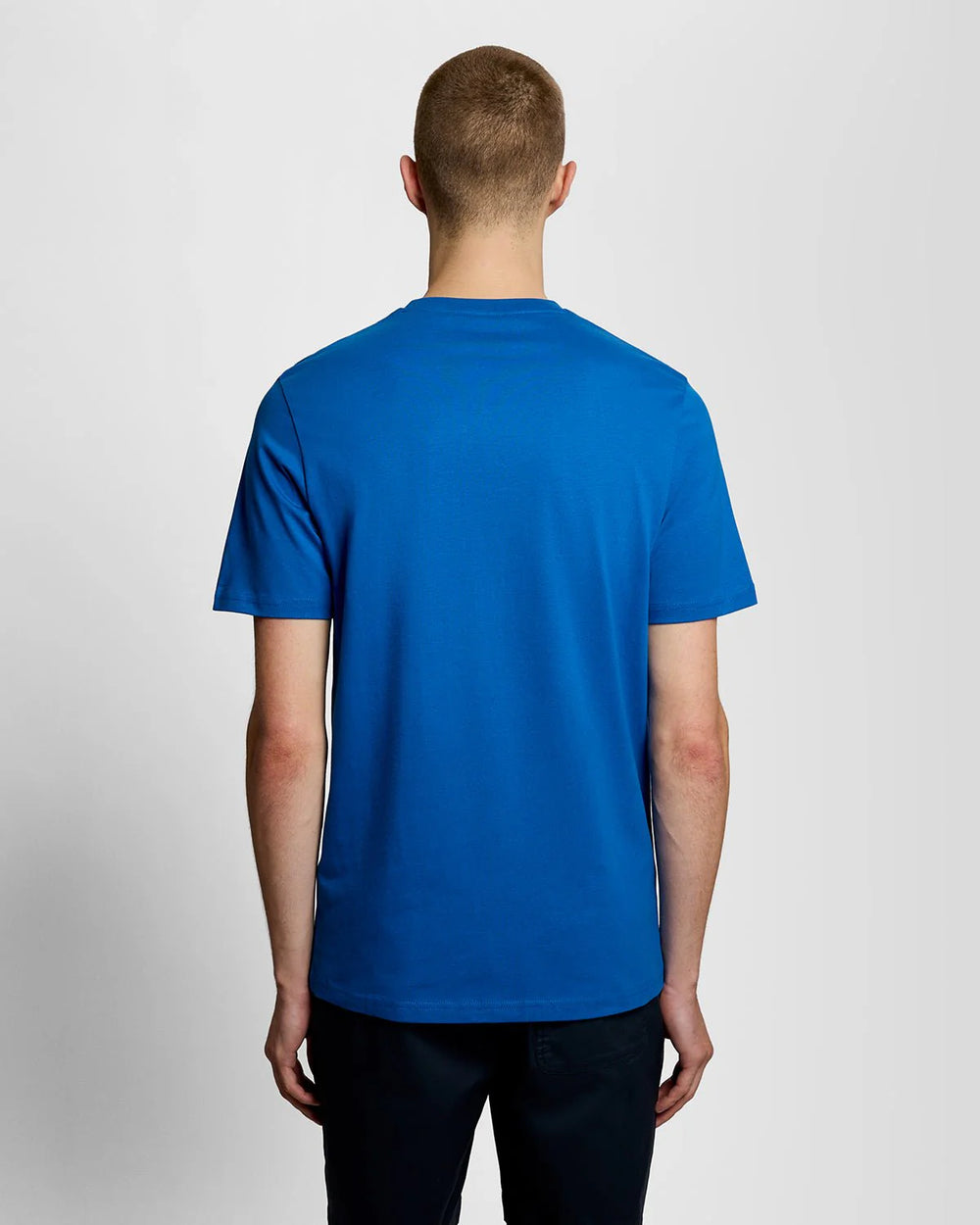 T-SHIRT LYLE & SCOTT MEZZA MANICA GIROCOLLO COTONE BASIC BLU LUCID