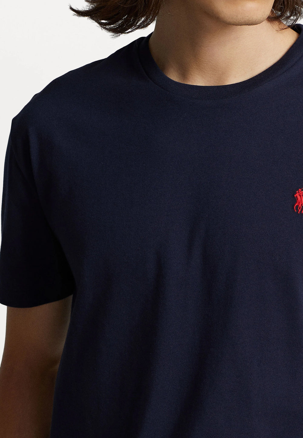 T-SHIRT RALPH LAUREN MAGLIETTA IN JERSEY CUSTOM SLIM FIT BLU