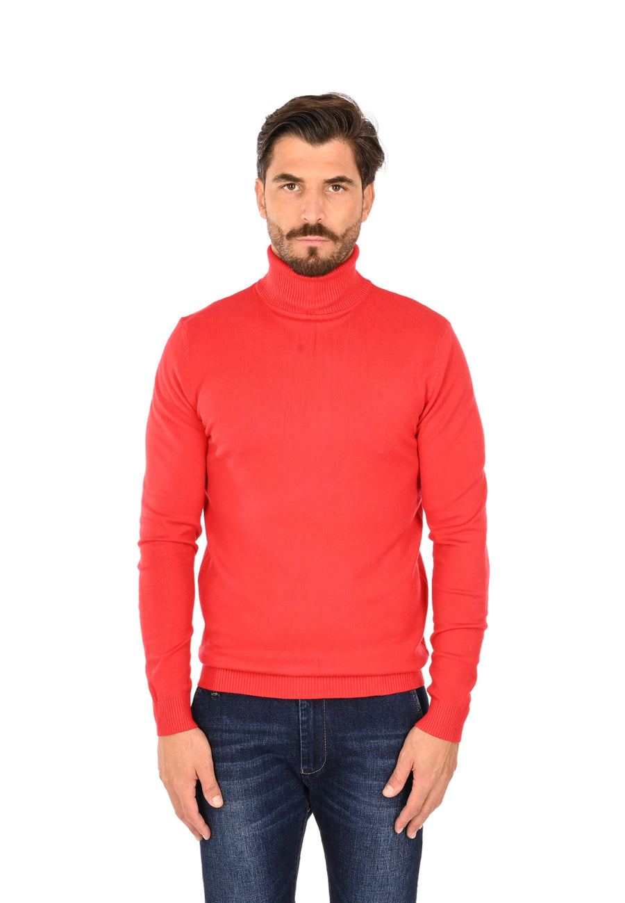 MAGLIONCINO DOLCEVITA COLLO ALTO SOTTOGIACCA ROSSO