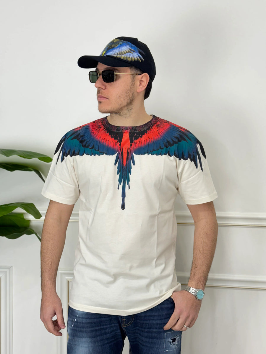 MARCELO BURLON T-SHIRT MEZZA MANICA COUNTY OF MILAN BIANCA