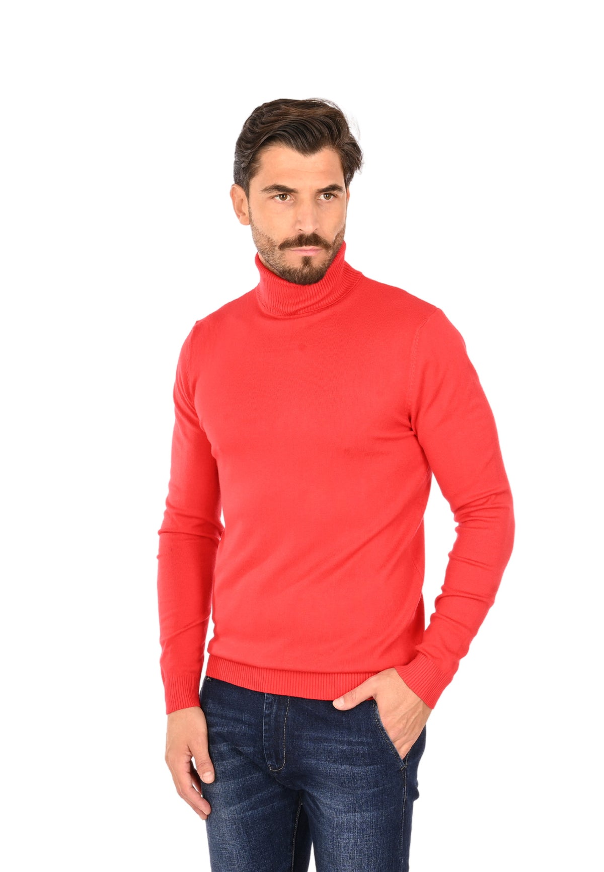 MAGLIONCINO DOLCEVITA COLLO ALTO SOTTOGIACCA ROSSO