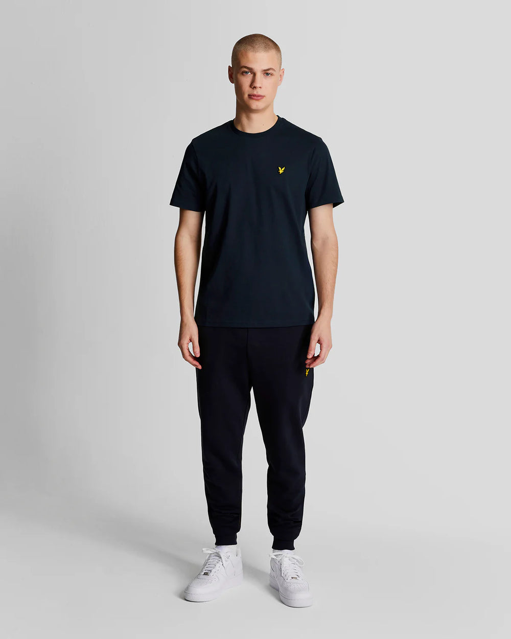 T-SHIRT LYLE & SCOTT MEZZA MANICA GIROCOLLO COTONE BASIC BLU NAVY