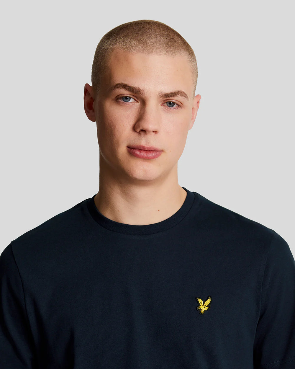 T-SHIRT LYLE & SCOTT MEZZA MANICA GIROCOLLO COTONE BASIC BLU NAVY