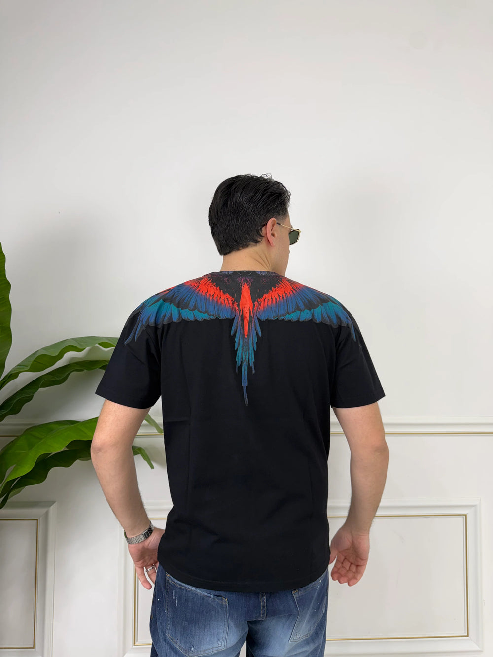 MARCELO BURLON T-SHIRT MEZZA MANICA COUNTY OF MILAN NERO