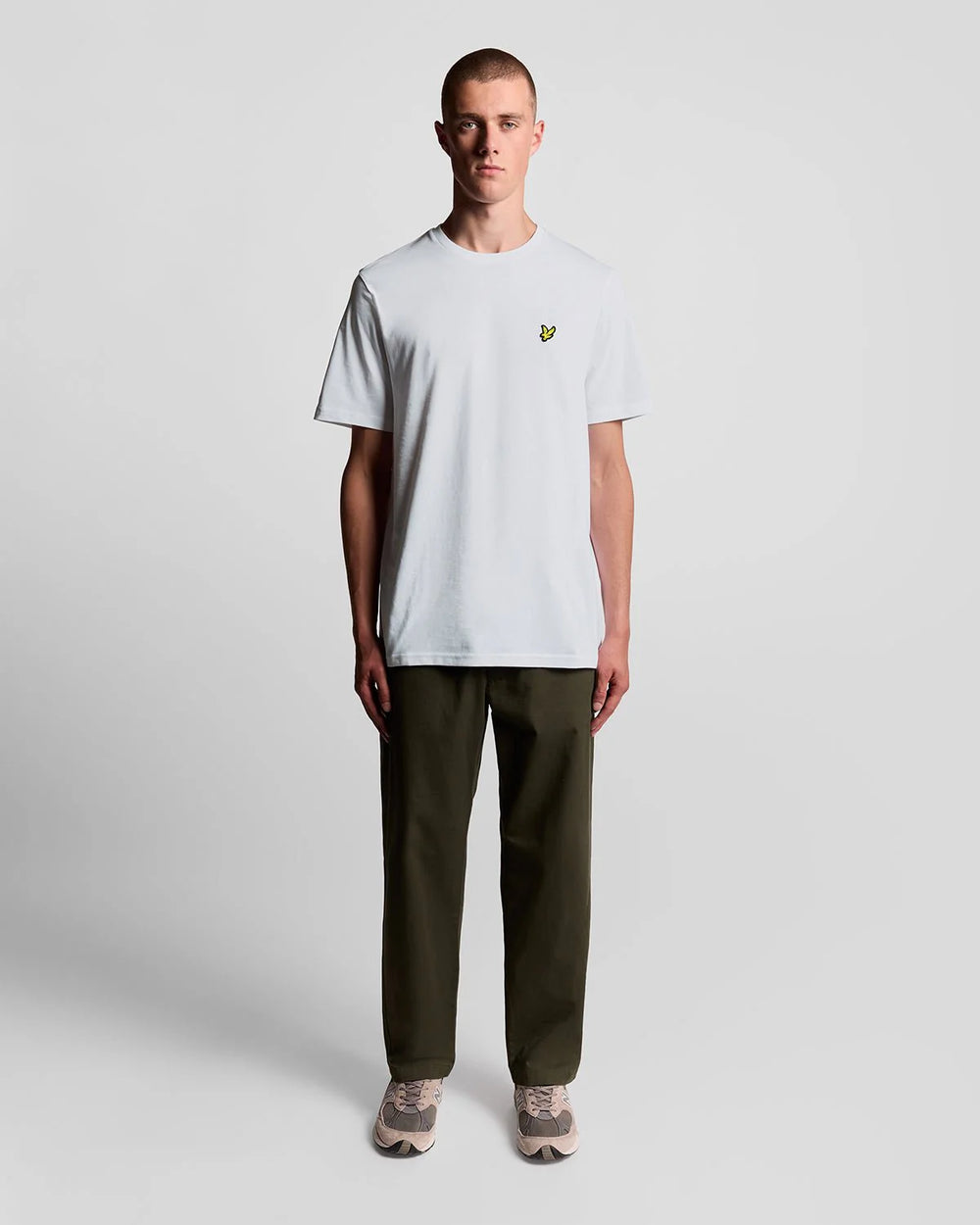 T-SHIRT LYLE & SCOTT MEZZA MANICA GIROCOLLO COTONE BASIC BIANCO
