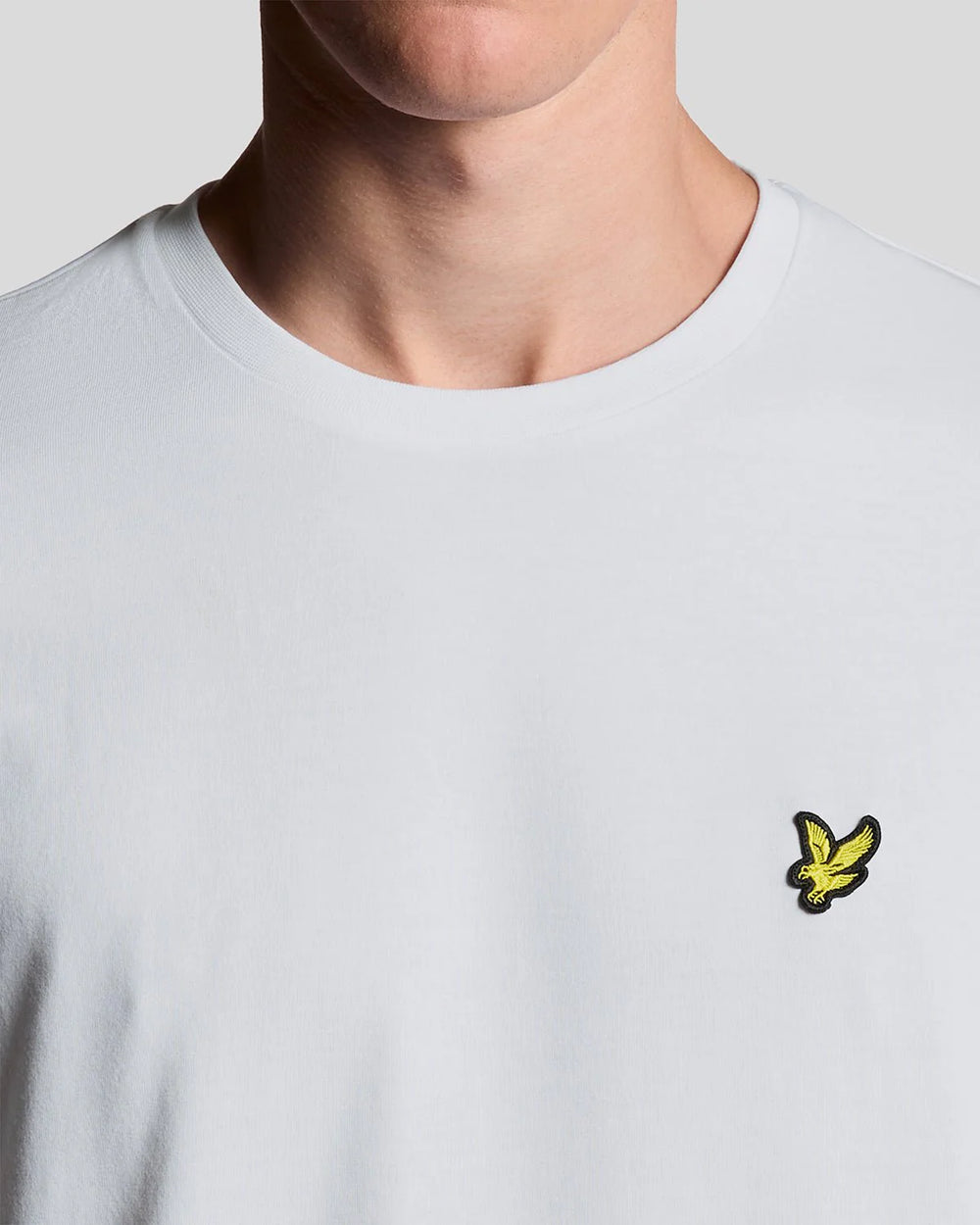 T-SHIRT LYLE & SCOTT MEZZA MANICA GIROCOLLO COTONE BASIC BIANCO