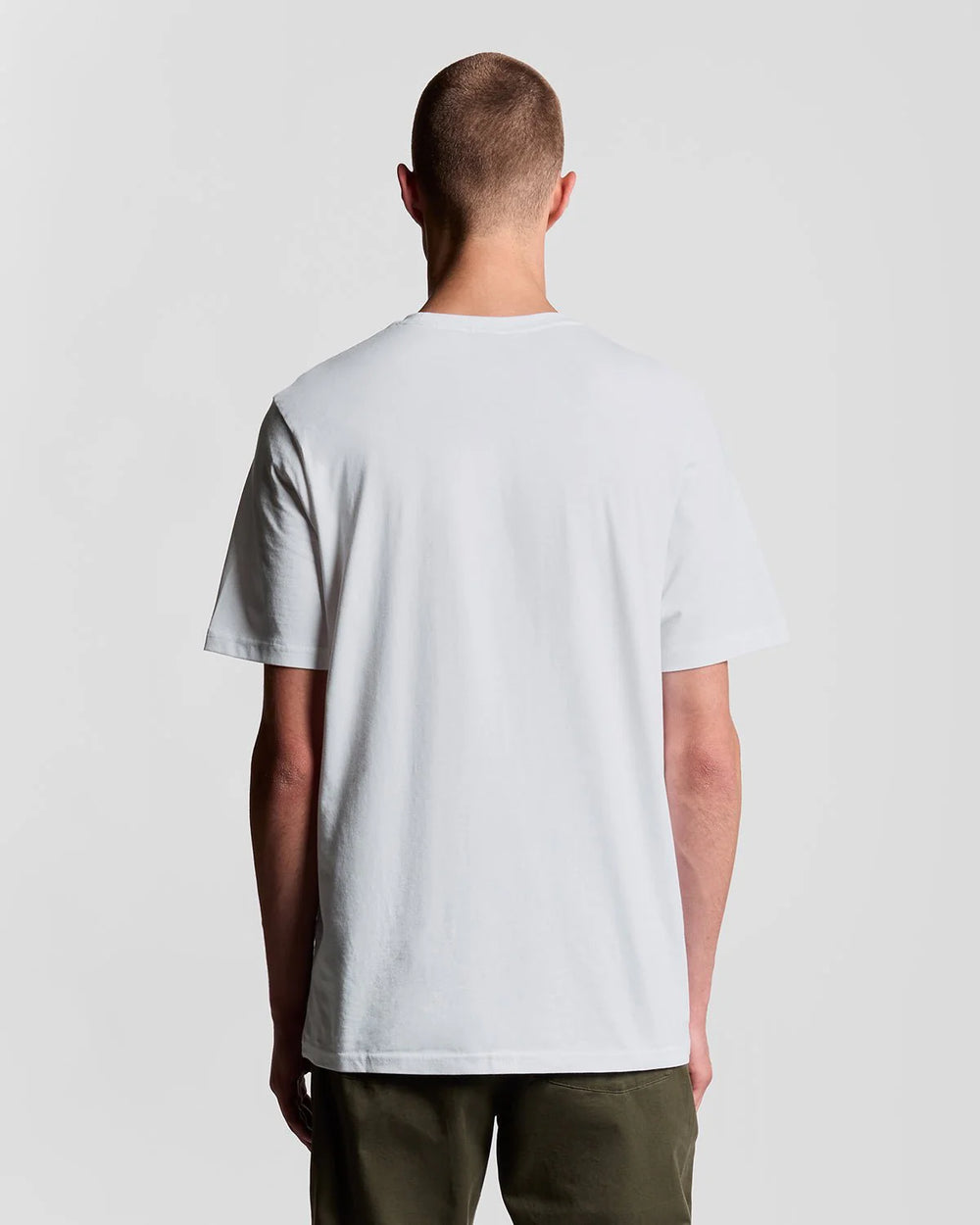 T-SHIRT LYLE & SCOTT MEZZA MANICA GIROCOLLO COTONE BASIC BIANCO