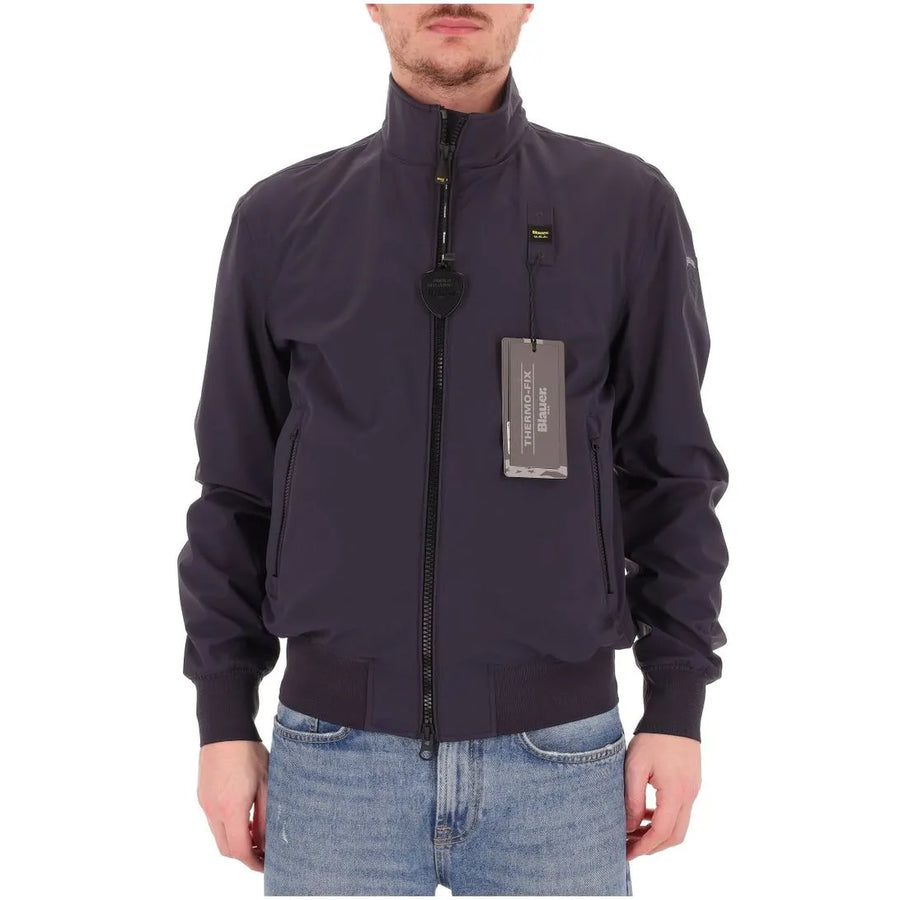 BLAUER BOMBER CON CUCITURE NASTRATE ANSON 26SBLUC11231-006787 BLU