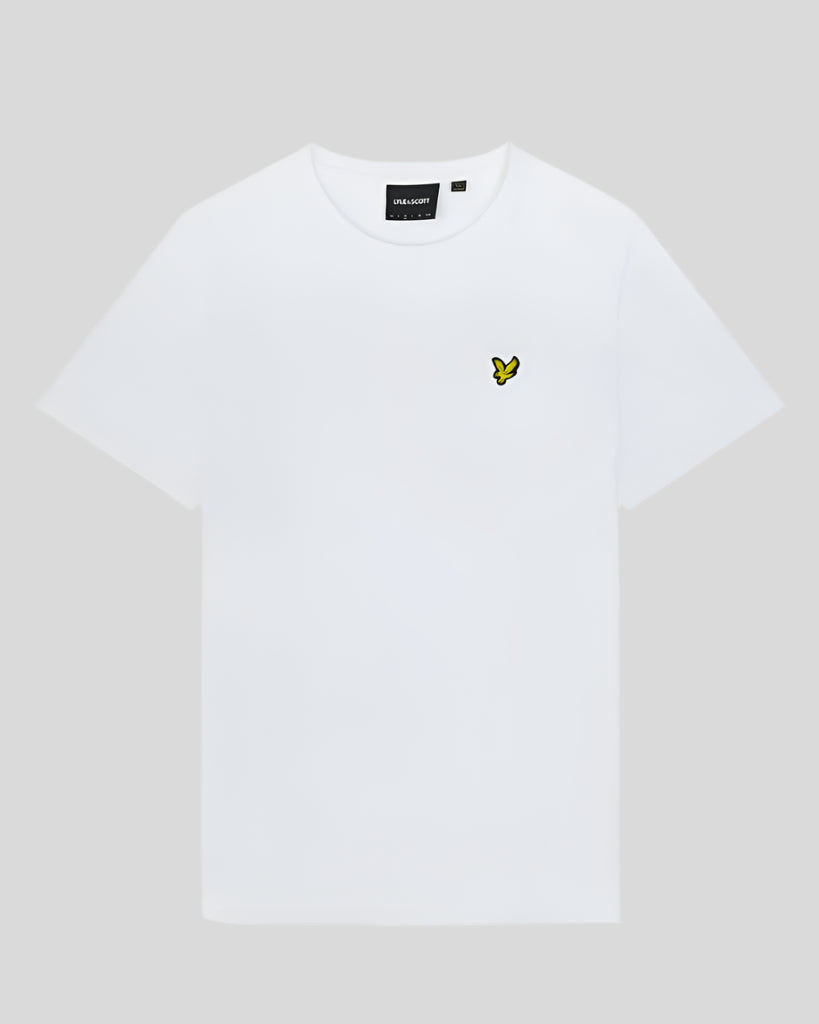 T-SHIRT LYLE & SCOTT MEZZA MANICA GIROCOLLO COTONE BASIC BIANCO