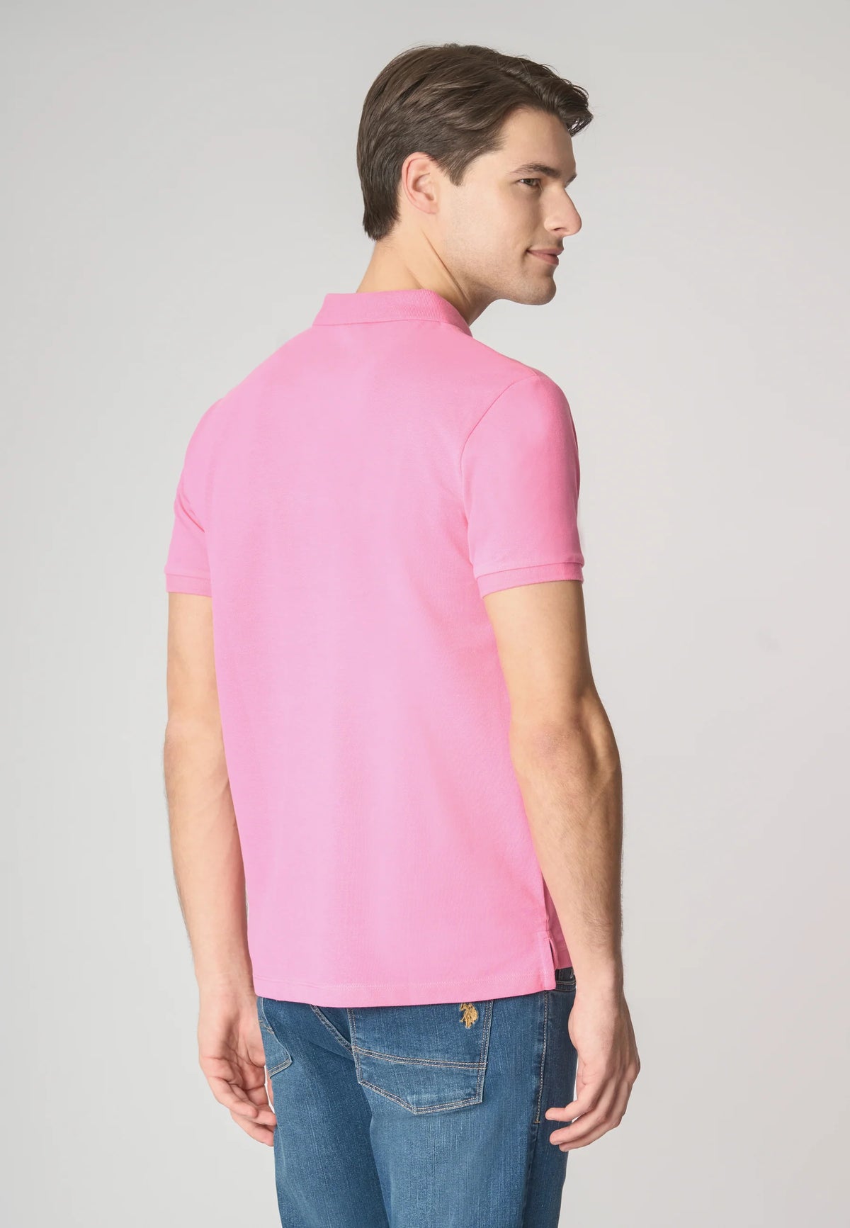 POLO UOMO US POLO ASSN IN COTONE PIQUET ROSA