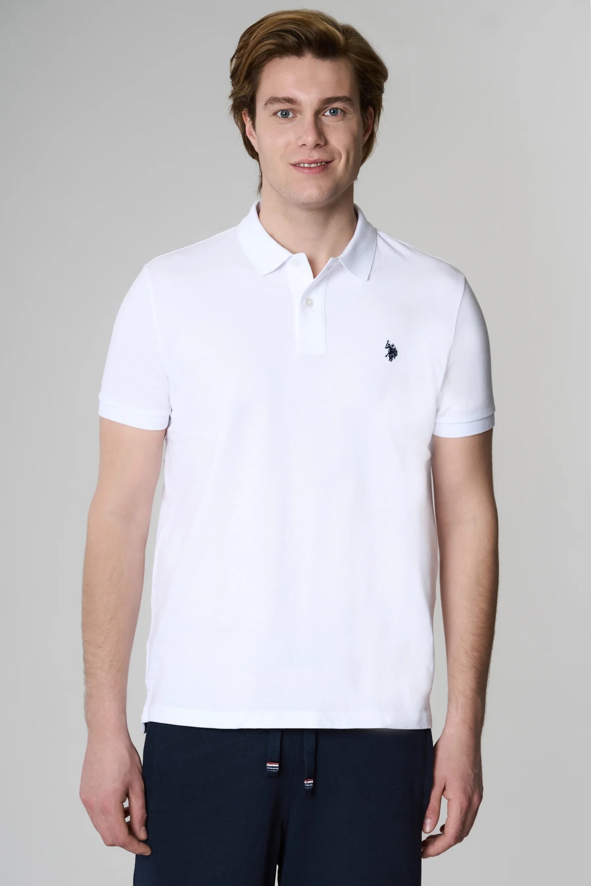 POLO UOMO US POLO ASSN IN COTONE PIQUET BIANCO