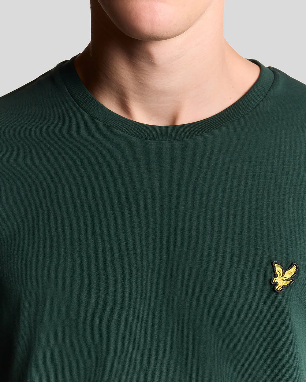 T-SHIRT LYLE & SCOTT MEZZA MANICA GIROCOLLO COTONE BASIC VERDE SCURO