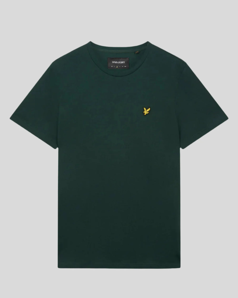 T-SHIRT LYLE & SCOTT MEZZA MANICA GIROCOLLO COTONE BASIC VERDE SCURO