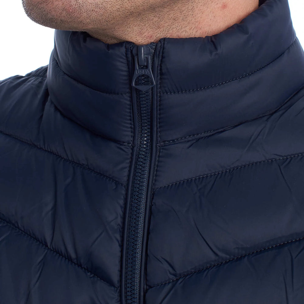 SMANICATO US POLO ASSN GILET ULTRA LIGHT FULL ZIP BLU