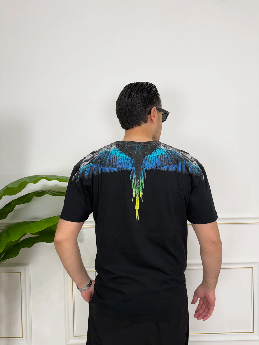 MARCELO BURLON T-SHIRT MEZZA MANICA COUNTY OF MILAN NERO