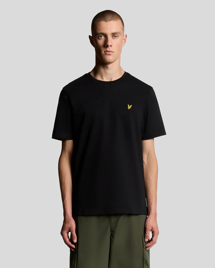 T-SHIRT LYLE & SCOTT MEZZA MANICA GIROCOLLO COTONE BASIC NERO