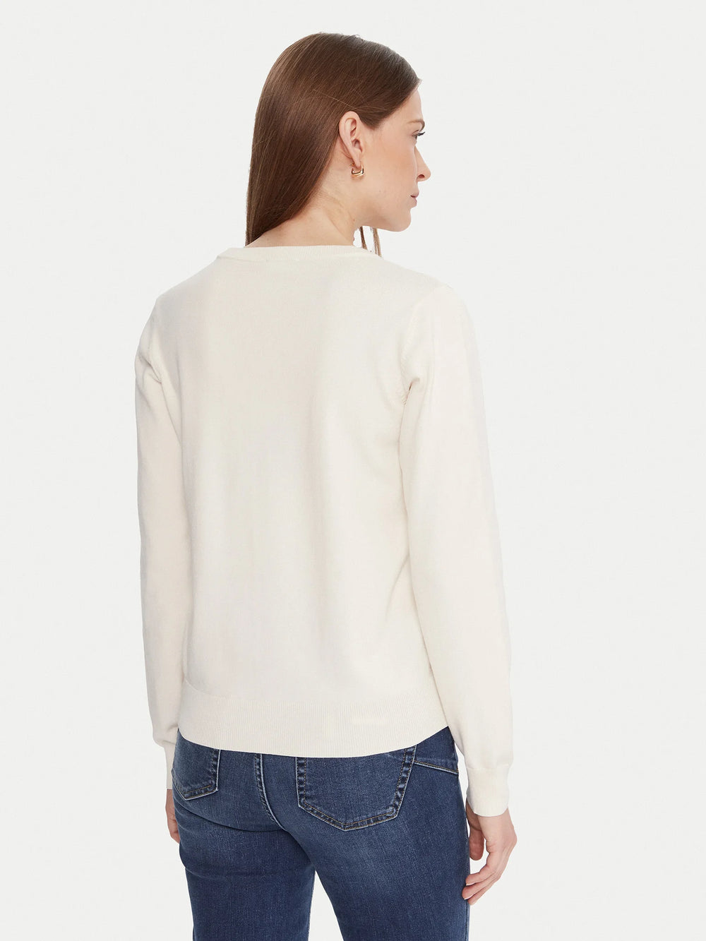 FELPA LIU JO DONNA GIROCOLLO FELPATA BIANCO