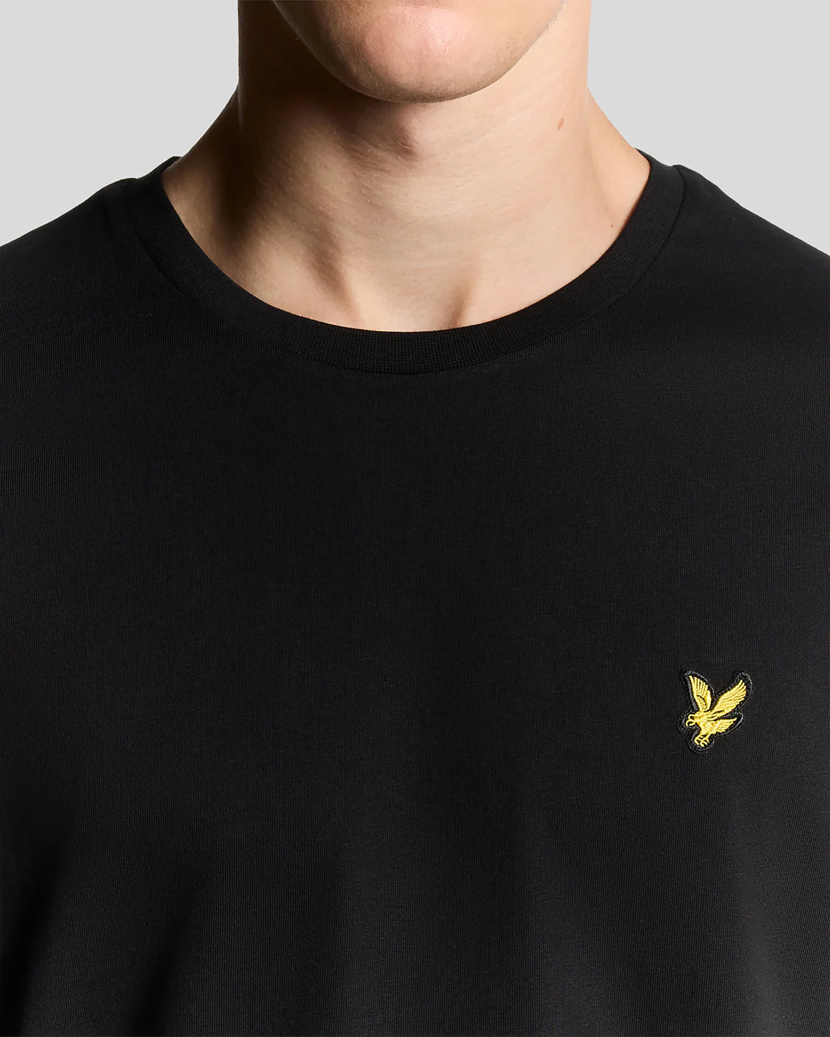 T-SHIRT LYLE & SCOTT MEZZA MANICA GIROCOLLO COTONE BASIC NERO