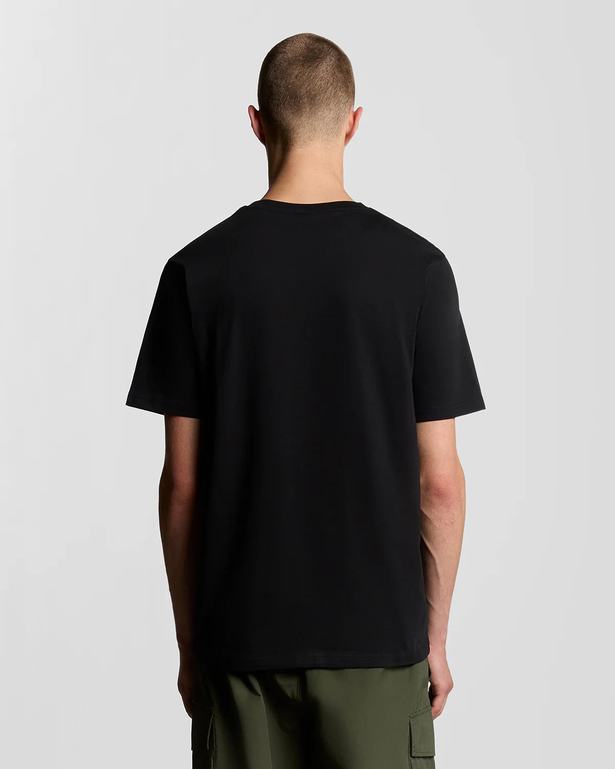T-SHIRT LYLE & SCOTT MEZZA MANICA GIROCOLLO COTONE BASIC NERO