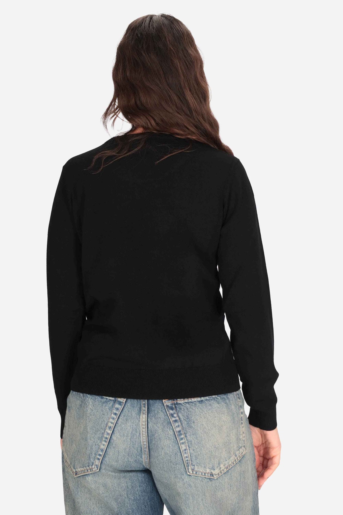 FELPA LIU JO DONNA GIROCOLLO FELPATA NERO