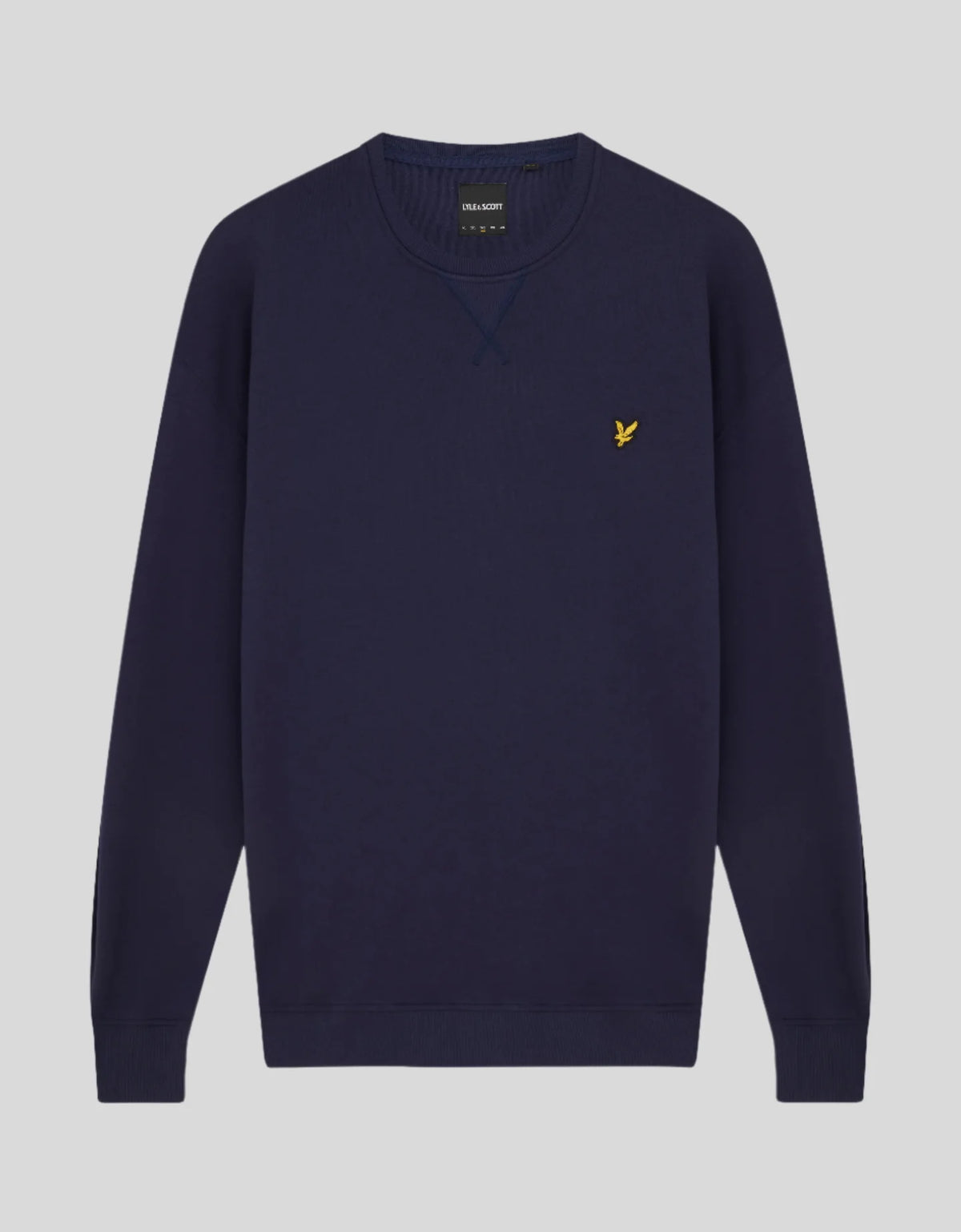 FELPA LYLE & SCOTT UOMO GIROCOLLO COTONE GARZATO BLU