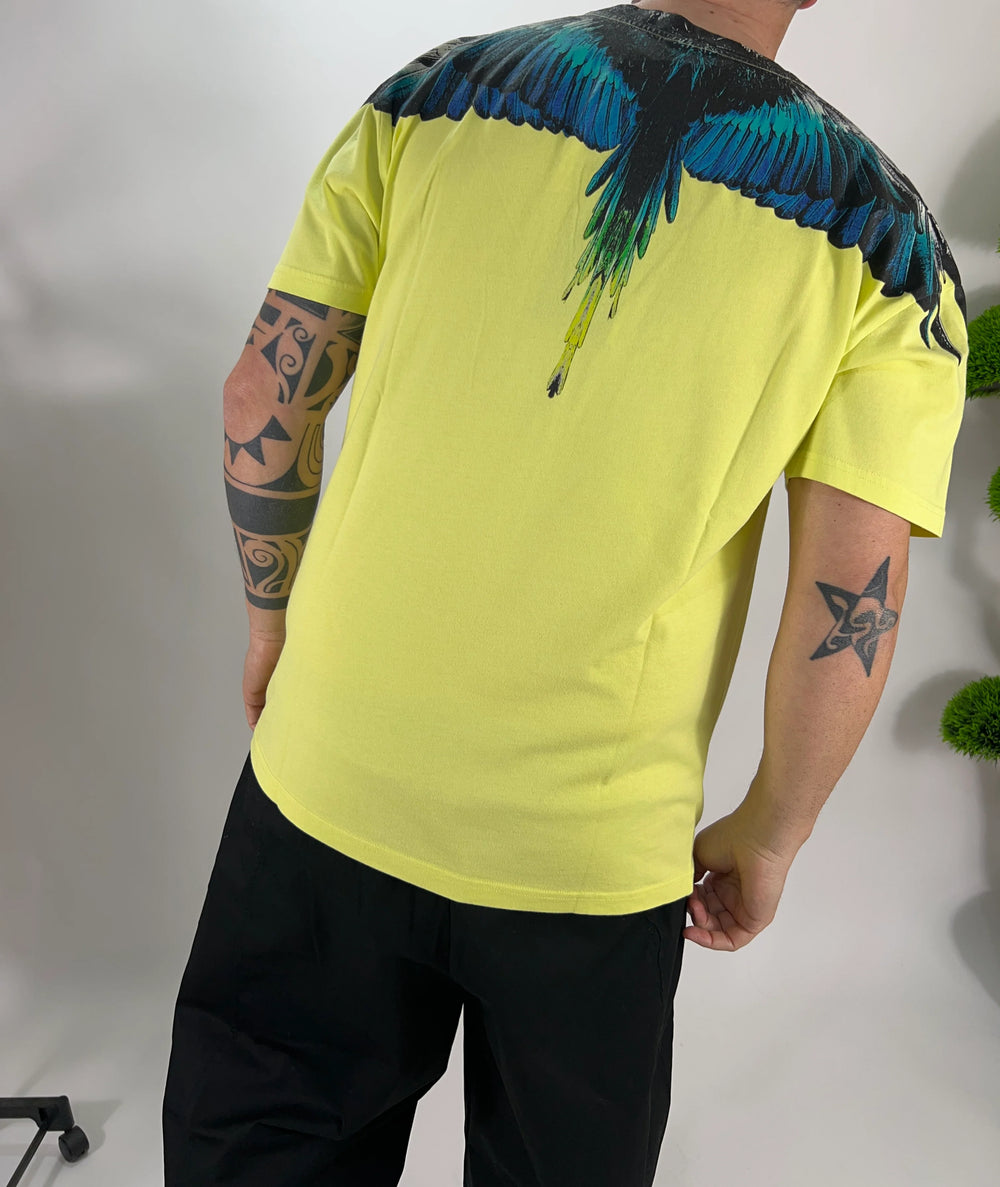MARCELO BURLON T-SHIRT MEZZA MANICA COUNTY OF MILAN GIALLO