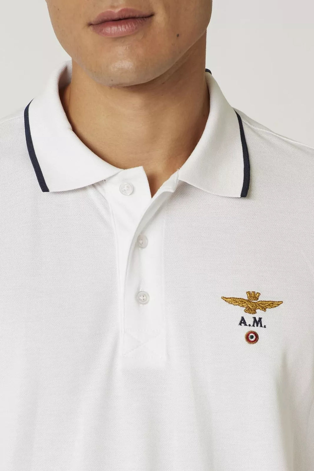 Polo Aeronautica Militare basica in cotone pique'