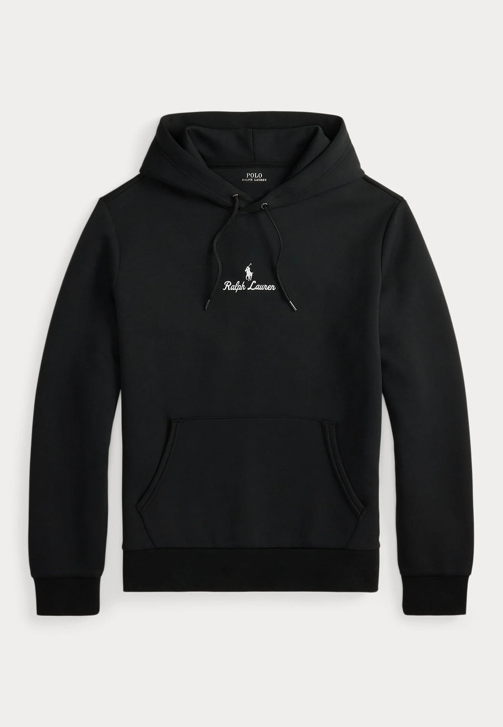 FELPA RALPH LAUREN CON CAPPUCCIO A MAGLIA DOPPIA NERO