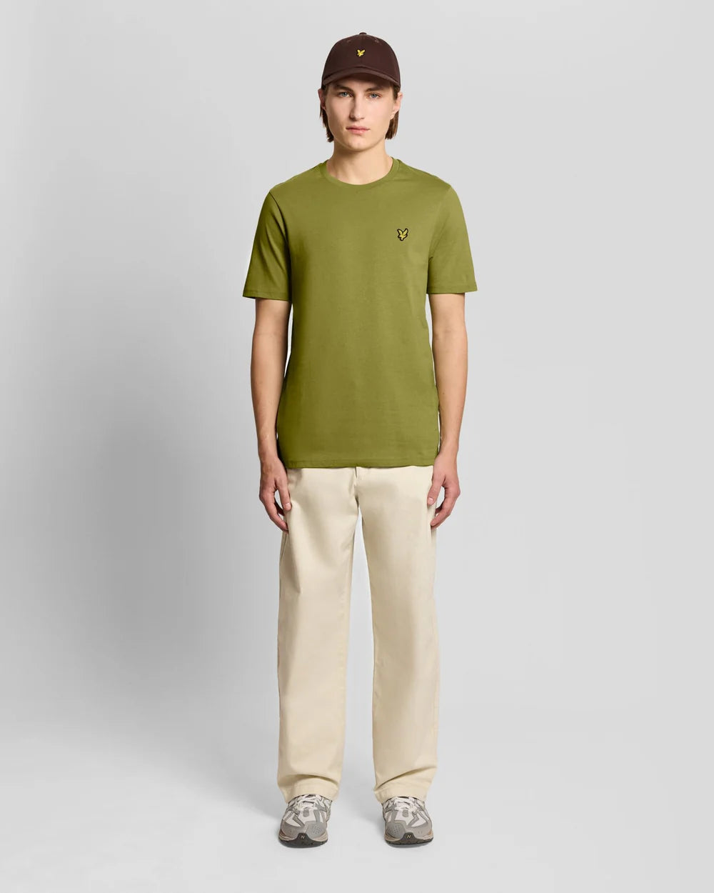 T-SHIRT LYLE & SCOTT MEZZA MANICA GIROCOLLO COTONE BASIC VERDE CHIARO