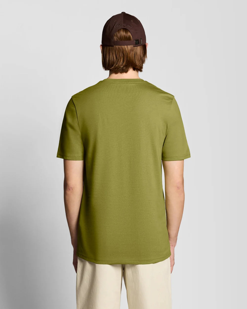 T-SHIRT LYLE & SCOTT MEZZA MANICA GIROCOLLO COTONE BASIC VERDE CHIARO