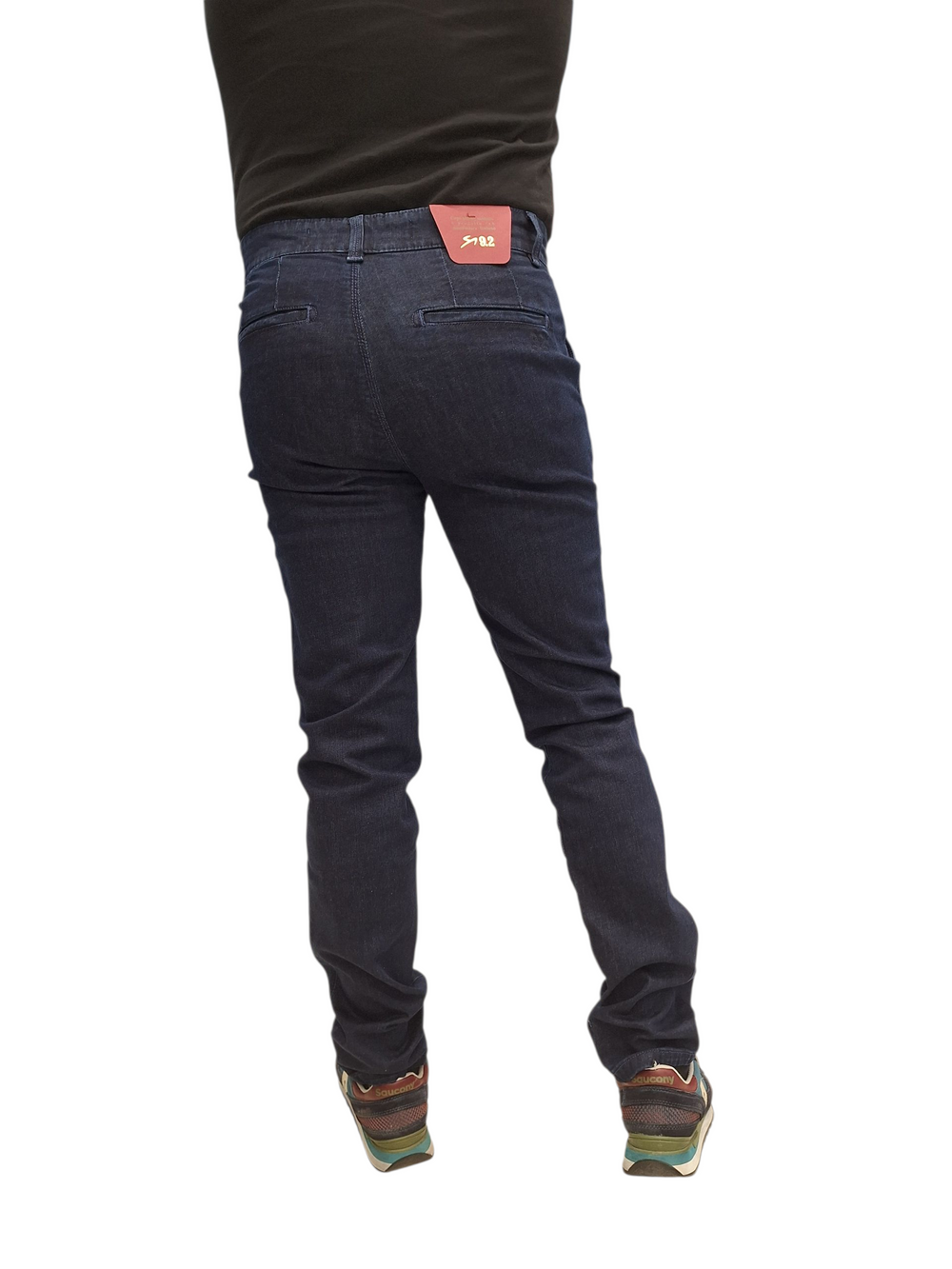 JEANS UOMO 9.2 CARLO CHIONNA TASCHE AMERICANE BLU SCURO SLIM FIT