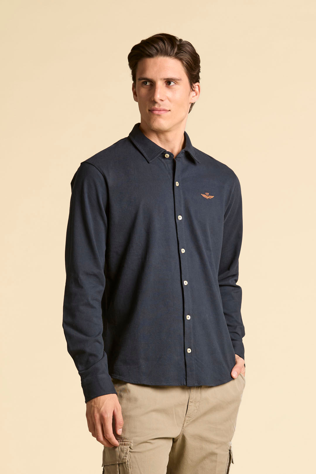 CAMICIA A MANICA LUNGA IN PIQUE' AERONAUTICA MILITARE