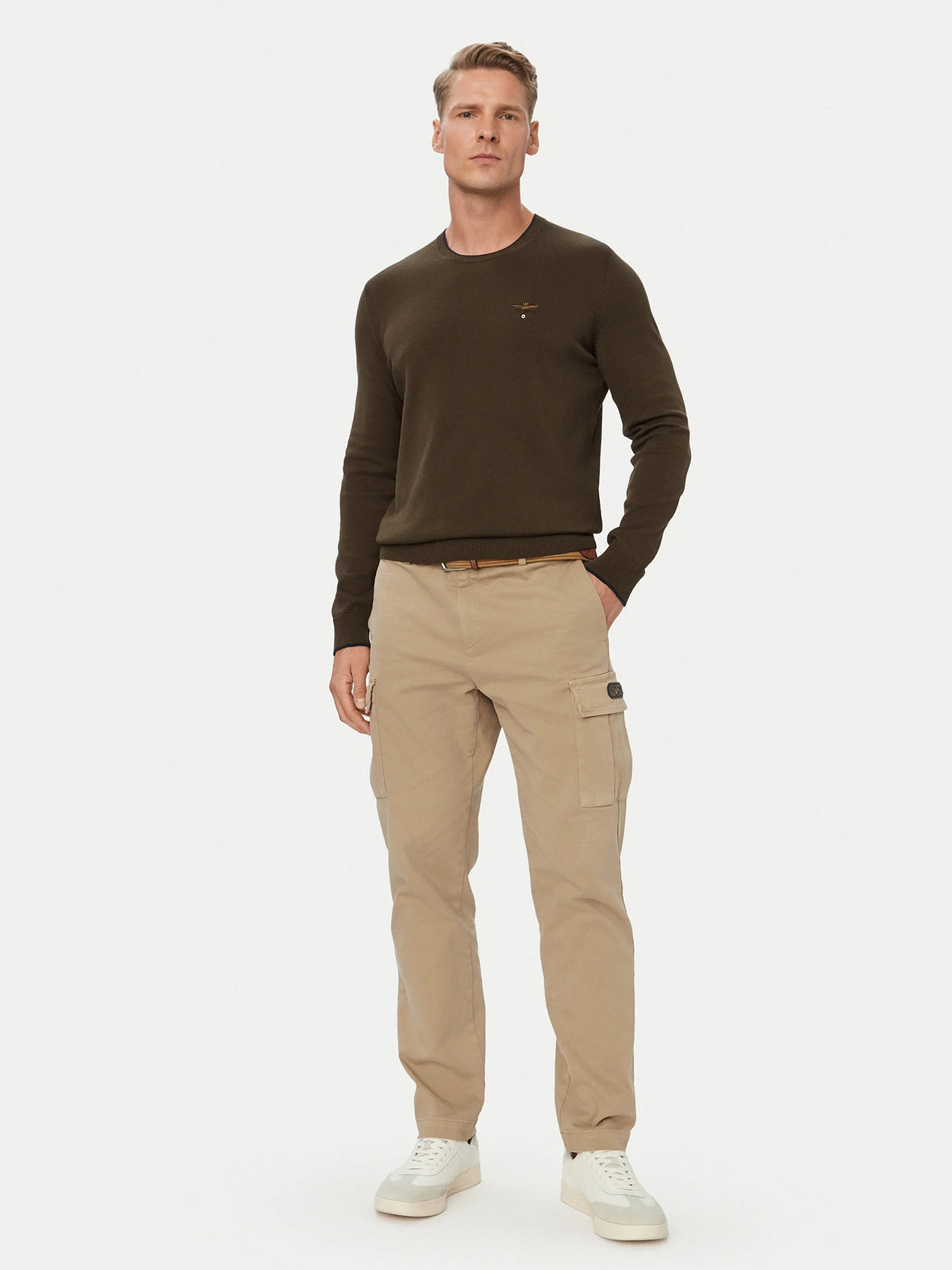 AERONAUTICA MILITARE MAGLIONCINO UOMO CON AQUILA RICAMATA 262MA163UL00506