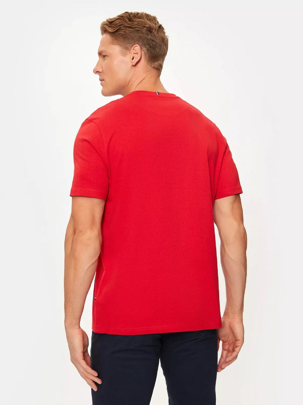 T-SHIRT UOMO US POLO ASSN MANICHE CORTE IN COTONE ROSSO