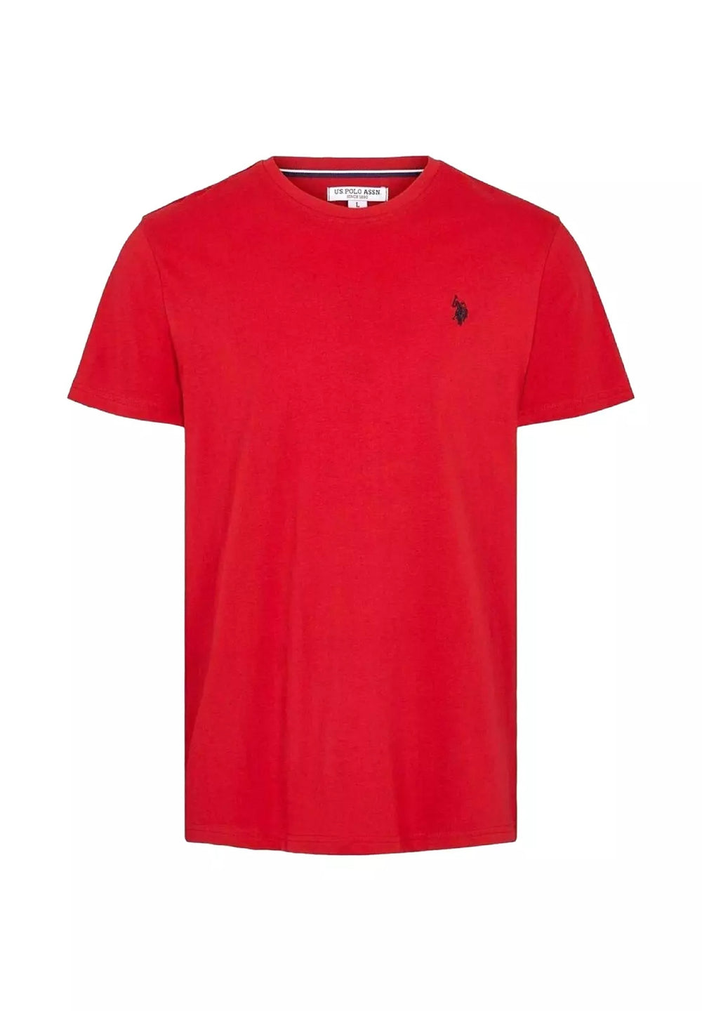T-SHIRT UOMO US POLO ASSN MANICHE CORTE IN COTONE ROSSO