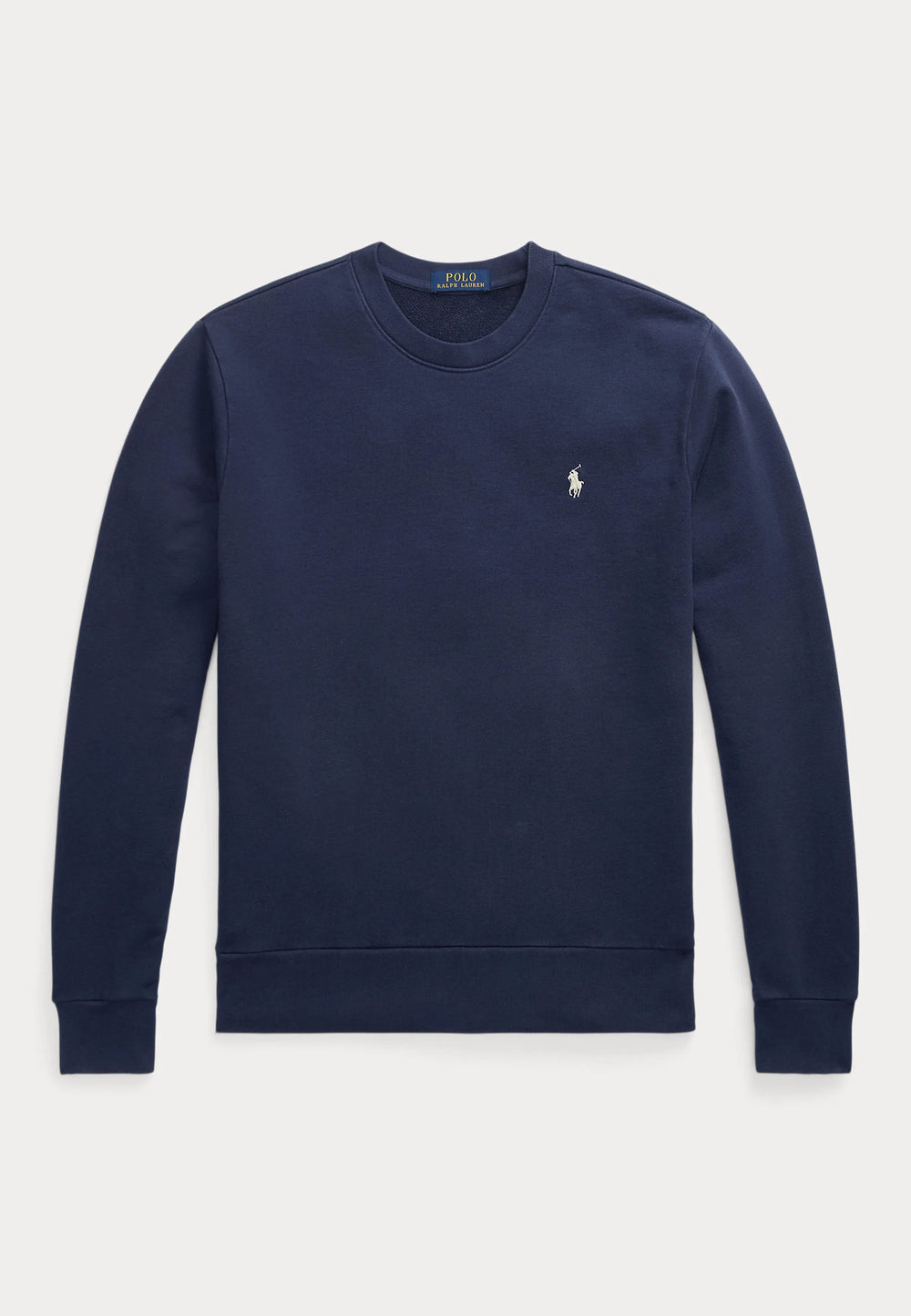 FELPA RALPH LAUREN LOOPBACK IN COTONE GIROCOLLO BLU SCURO