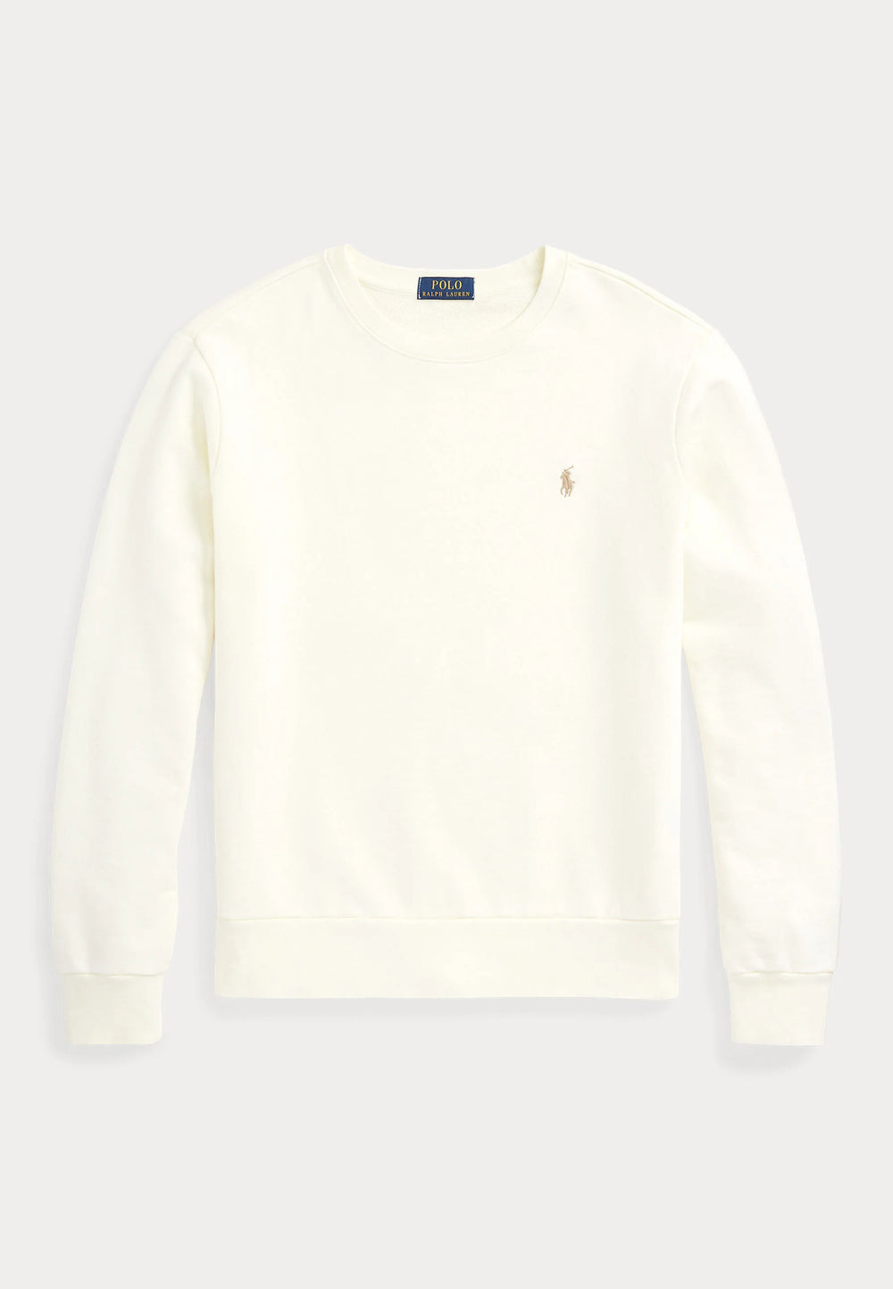 FELPA RALPH LAUREN LOOPBACK IN COTONE GIROCOLLO BEIGE