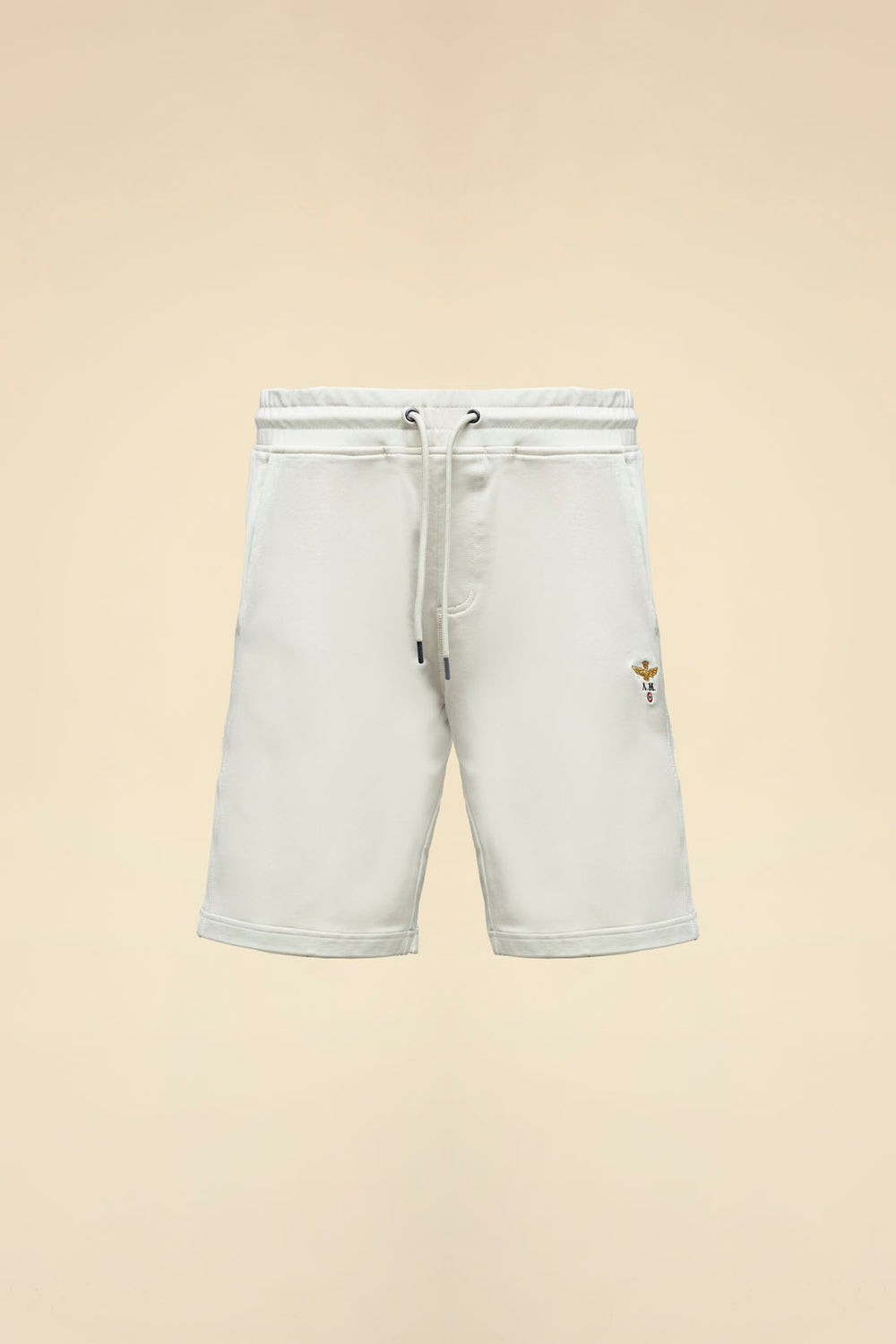 BERMUDA SHORTS UOMO AERONAUTICA MILITARE IN COTONE BIANCO GHIACCIO