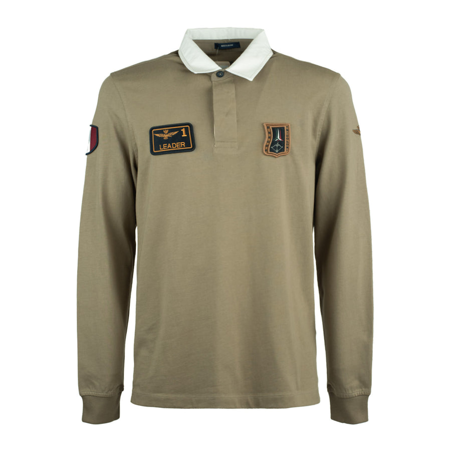 POLO AERONAUTICA MILITARE FRECCE TRICOLIRI BEIGE