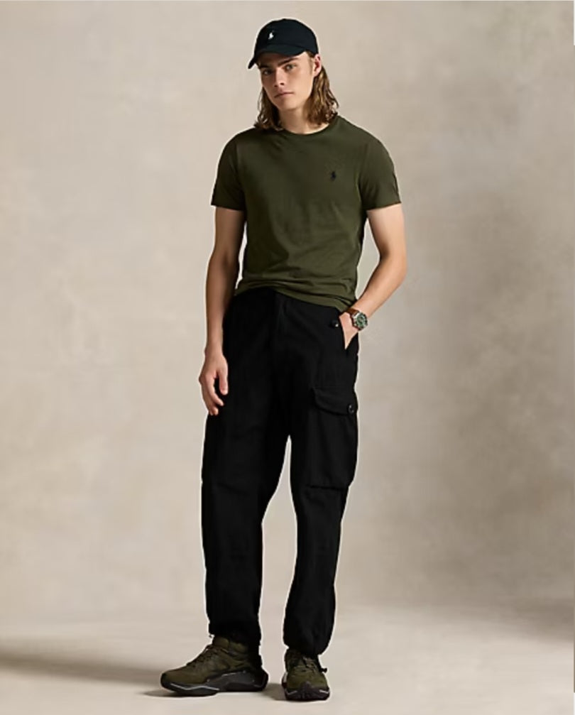 T-SHIRT RALPH LAUREN MAGLIETTA IN JERSEY CUSTOM SLIM FIT VERDE MILITARE 2