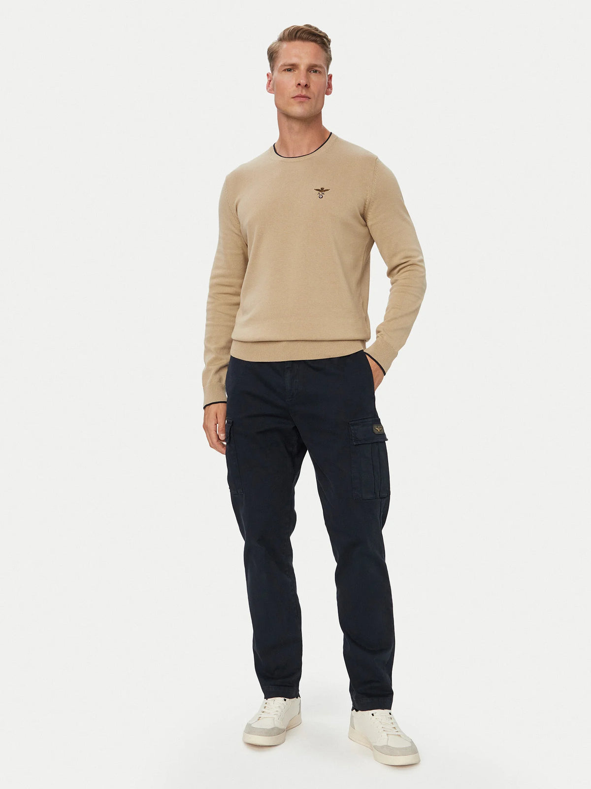 AERONAUTICA MILITARE MAGLIONCINO UOMO CON AQUILA RICAMATA 262MA163UL00506