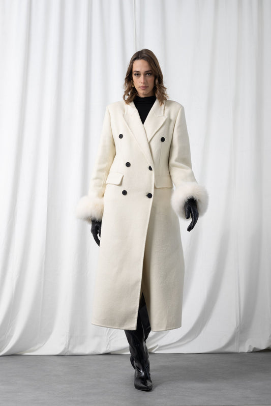 AN AIM FUR COAT CAPPOTTO Q0098